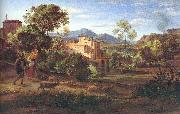 Olivier, Johann Heinrich Ferdinand Italian Landscape oil painting on canvas